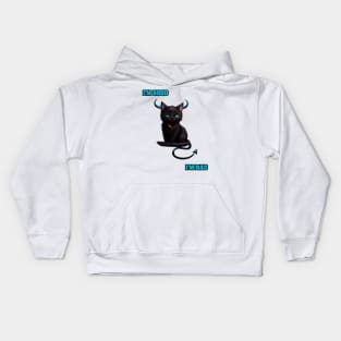 Meet the Most Elegant Evil Black Cat Kids Hoodie